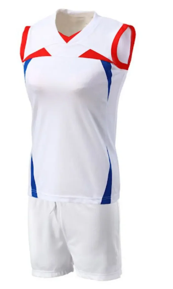 white volleyball uniform
