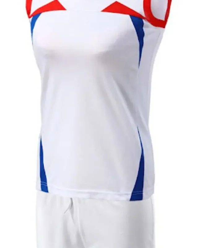 white volleyball uniform